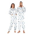 thumbnail image 1 of Adult Christmas Onesie Cute Shark Adult Zipper One-Piece Pajamas Unisex Pajamas with Pockets, 1 of 6