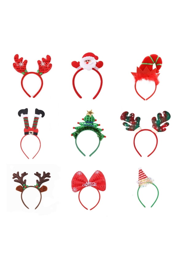 Adult Christmas headdress, Christmas headdress high quality felt headdress, suitable for Christmas party festive headdress, 9 designs Christmas headdress