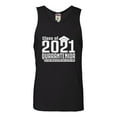 thumbnail image 1 of Adult Class Of 2021 Quarantenior Funny Graduate Quarantine Sleeveless Tank Top Cotton T-Shirt, 1 of 1