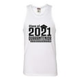 thumbnail image 1 of Adult Class Of 2021 Quarantenior Funny Graduate Quarantine Sleeveless Tank Top Cotton T-Shirt, 1 of 1