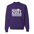 thumbnail image 1 of Adult Class Of 2021 Quarantenior Funny Graduate Quarantine Sweatshirt Crewneck, 1 of 1