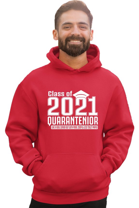 Adult Class Of 2021 Quarantenior Funny Graduate Quarantine Sweatshirt Hoodie