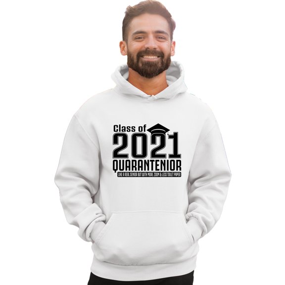 Adult Class Of 2021 Quarantenior Funny Graduate Quarantine Sweatshirt Hoodie