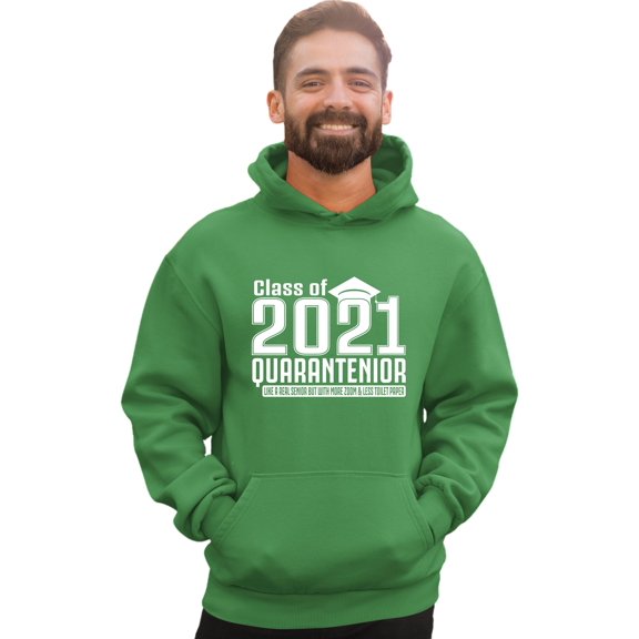 Adult Class Of 2021 Quarantenior Funny Graduate Quarantine Sweatshirt Hoodie