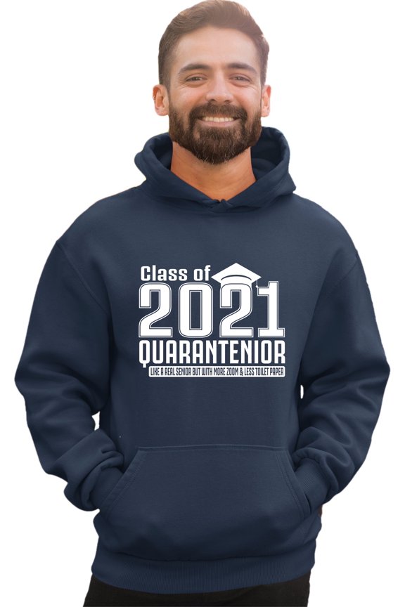 Adult Class Of 2021 Quarantenior Funny Graduate Quarantine Sweatshirt Hoodie