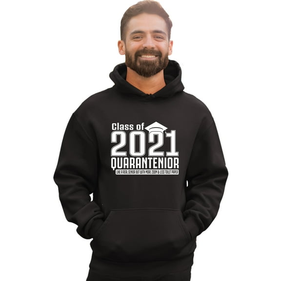 Adult Class Of 2021 Quarantenior Funny Graduate Quarantine Sweatshirt Hoodie