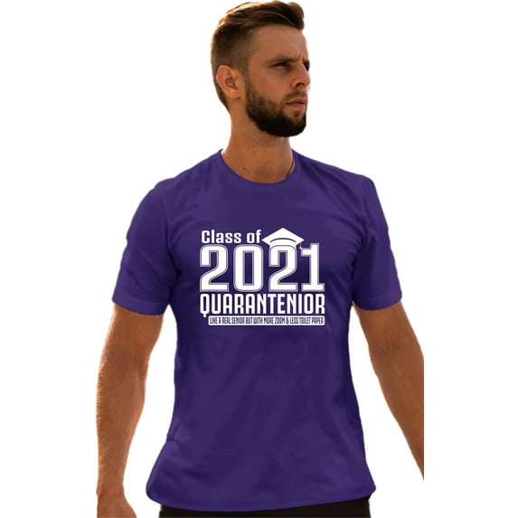 Adult Class Of 2021 Quarantenior Funny Graduate Quarantine T-Shirt