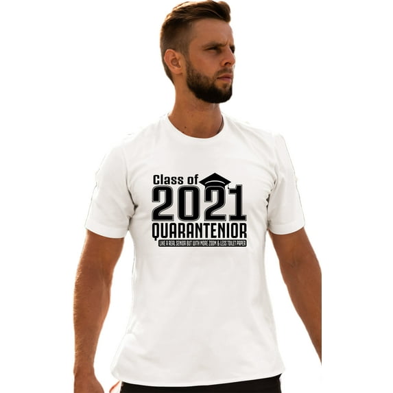 Adult Class Of 2021 Quarantenior Funny Graduate Quarantine T-Shirt