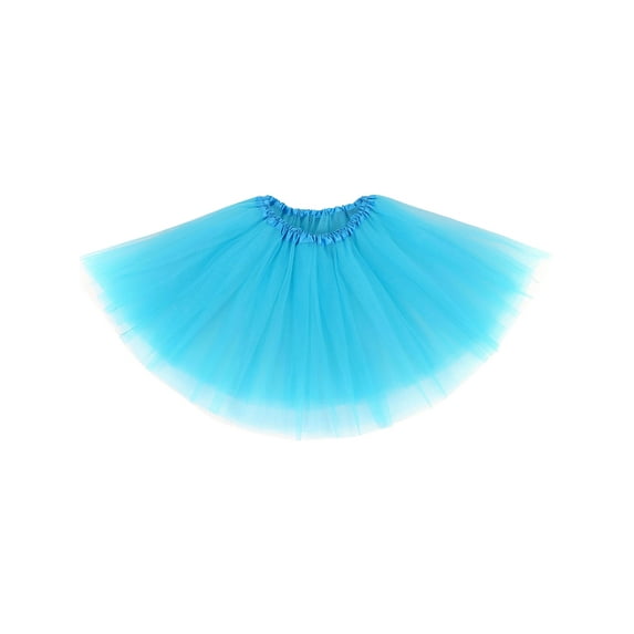 Adult Classic 3-layered Tulle Tutu Ballet Skirts Ruffle Pettiskirt, Sky Blue