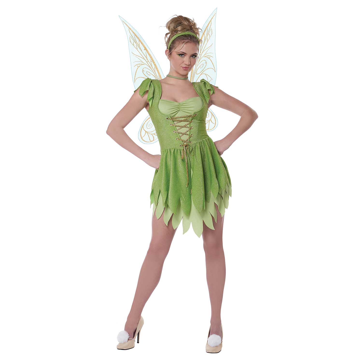 Adult Classic Fairy Tinkerbell Womens Costume Large size 10-12 - image 1 of 2