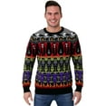 thumbnail image 1 of Adult Classic Horror Monsters Fair Isle Halloween Sweater, 1 of 6
