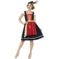 thumbnail image 1 of Adults Women's Deluxe Traditional Bavarian Claudia Dress Apron Costume Small 6-8, 1 of 2