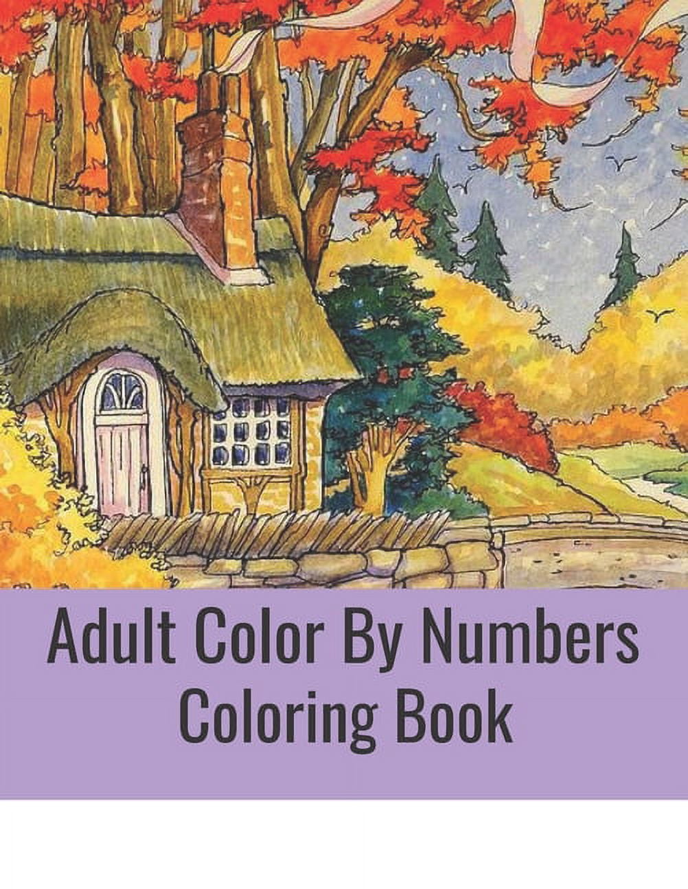 Large Print Color By Number Coloring Book: Easy Large Print Color By Number  Coloring Book With Birds, Flowers, Animals Gardens, Landscapes(adults