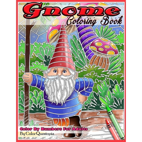 Adult Color by Number Gnome Coloring Book Color By Numbers For Adults ...