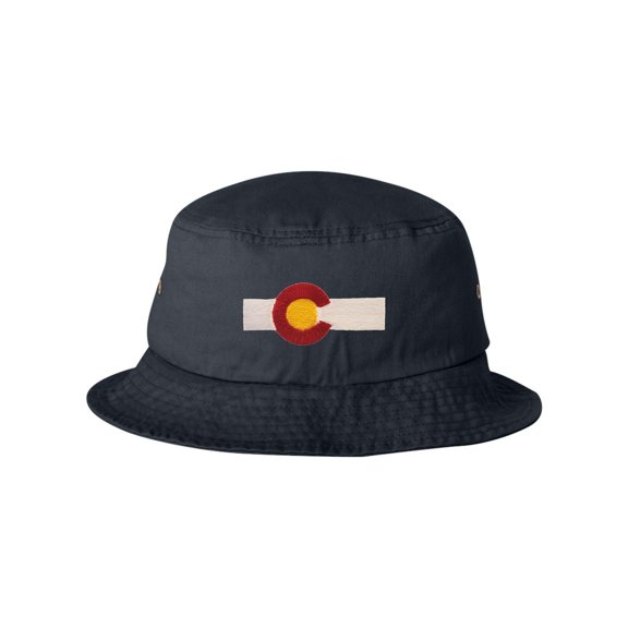 Adult Colorado Flag Embroidered Bucket Cap Dad Hat