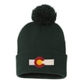 thumbnail image 1 of Adult Colorado Flag Embroidered Knit Beanie Pom Cap, 1 of 1