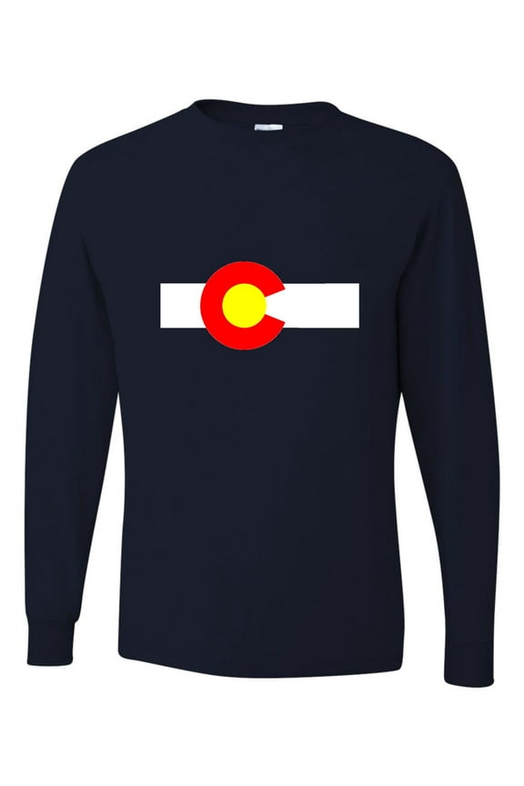 Adult Colorado State Flag Long Sleeve T-Shirt