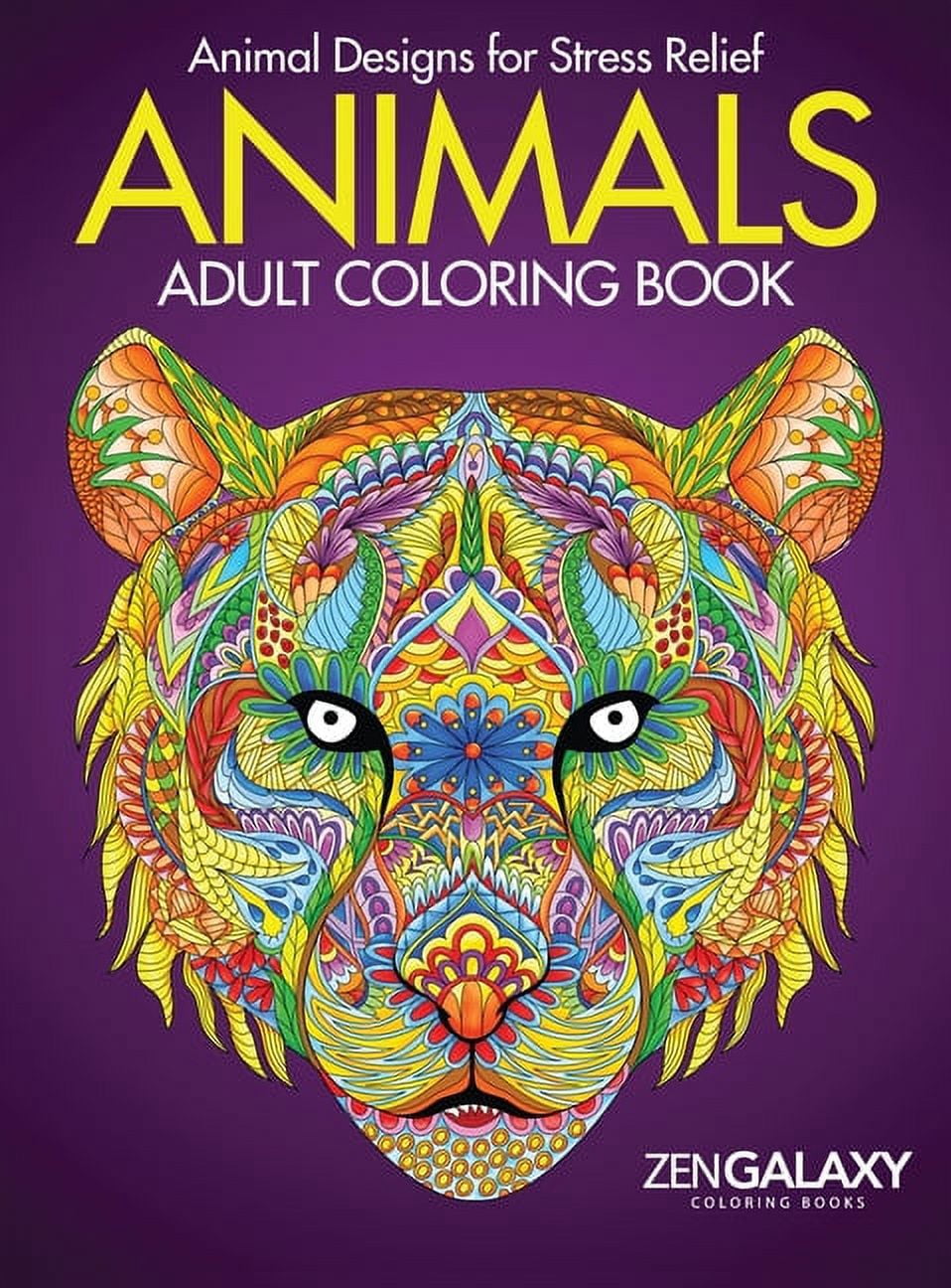 Adult Coloring Book: Animals: Calming Animal Designs, (Hardcover)