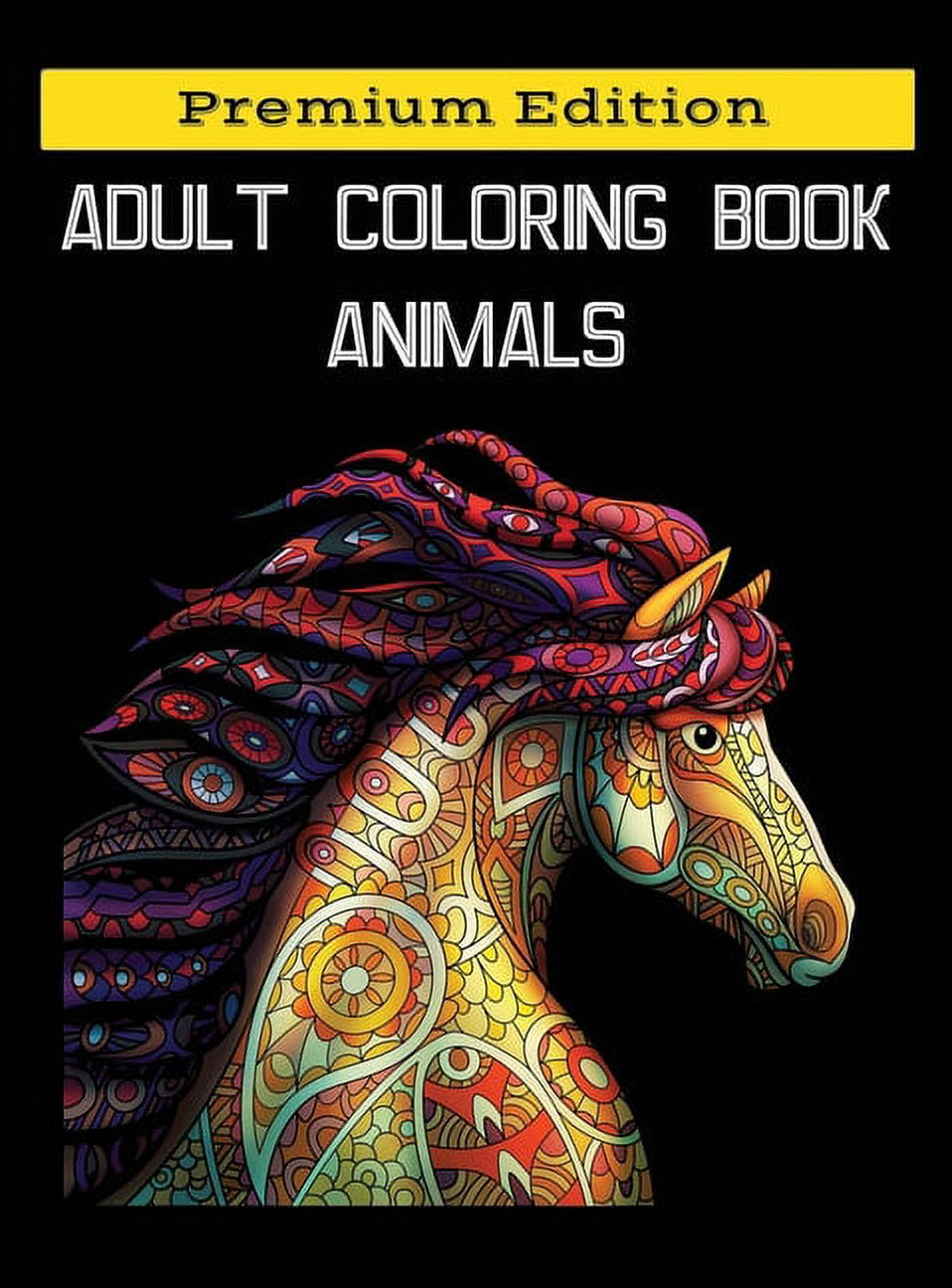Adult Coloring Book Animals : Stress Relieving Designs Animals, Fun, Easy, and Relaxing Coloring Pages for Animal Lovers (Hardcover)