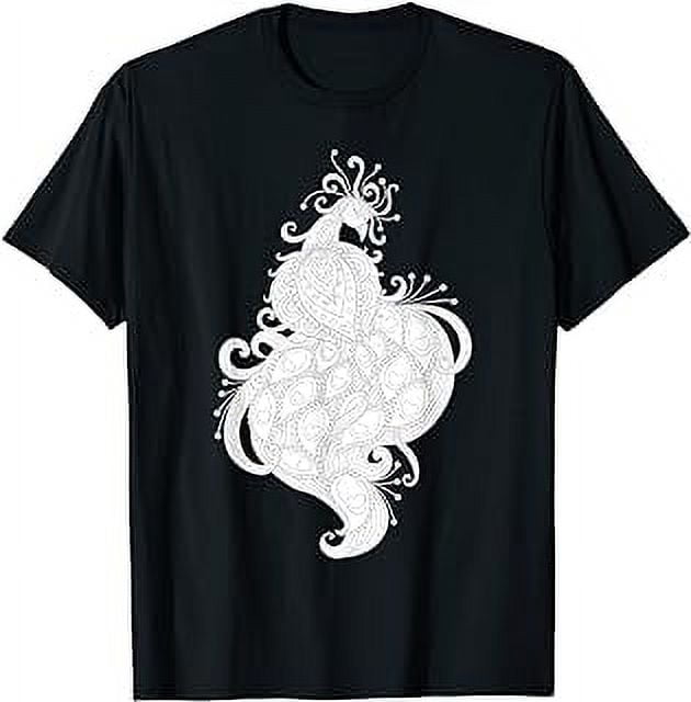 Adult Coloring Book Peacock Feathers T-shirt - Walmart.com