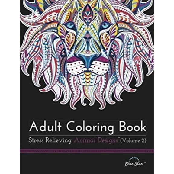 Pre-Owned Adult Coloring Book: Stress Relieving Animal Designs, Volume 2 (Paperback) 1941325319 9781941325315