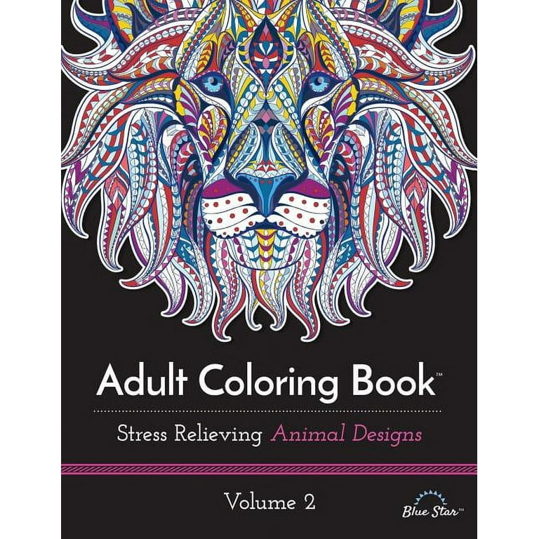 Adult Coloring Book Stress Relieving Animal Designs: Coloring
