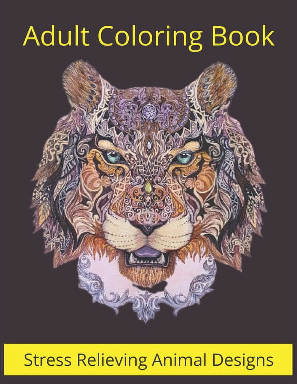 Adult Coloring Book Stress relieving Animal Designs: Mandala Coloring Book for Adults, Stress Relief, Funnuy Animal Mandalas ( Lion, Elephant, Cat, Horse, Tiger, Dog..),8,5*11, Anti Stress, Gift Book