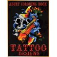 thumbnail image 1 of Adult Coloring Book Tattoo Designs : Mythical Creatures Coloring Book Gothic Dark Fantasy Coloring book featuring Snake Tattoo, Sugar Skulls, Animals, Flowers, Guns, Roses. (Hardcover), 1 of 1