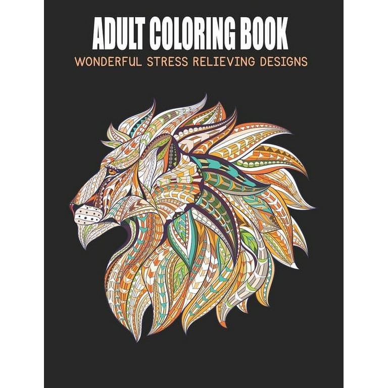 Wonderful Swirls Coloring Book for Adults: Animal and Flower Design Dark  Edition Stress-relief Adults Coloring Book (Black Pages) - Balloon  Publishing - 9781985090415 - Libris