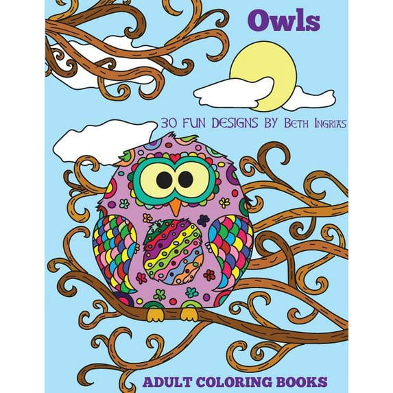 Adult Coloring Books: Adult Coloring Books: Owls (Series #9) (Paperback)