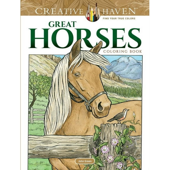 Adult Coloring Books: Animals: Creative Haven Great Horses Coloring Book (Paperback)