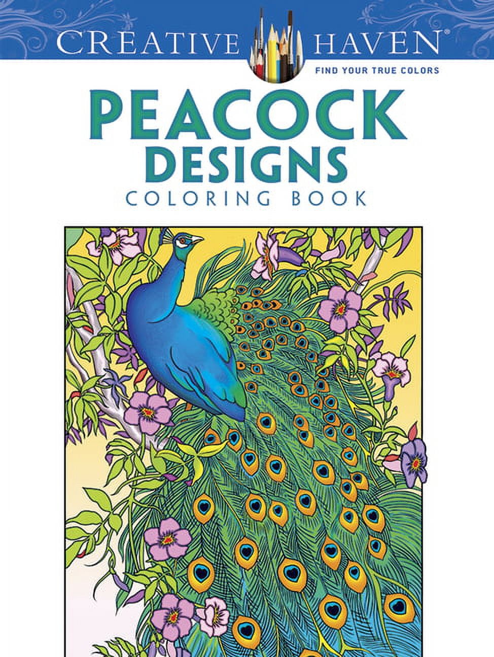 DOVER FARMS Adult Coloring Books: Animals Creative Haven Peacock Designs Coloring Book, (Paperback)