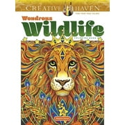 Adult Coloring Books Animals Creative Haven Wondrous Wildlife Coloring Book, Paperback