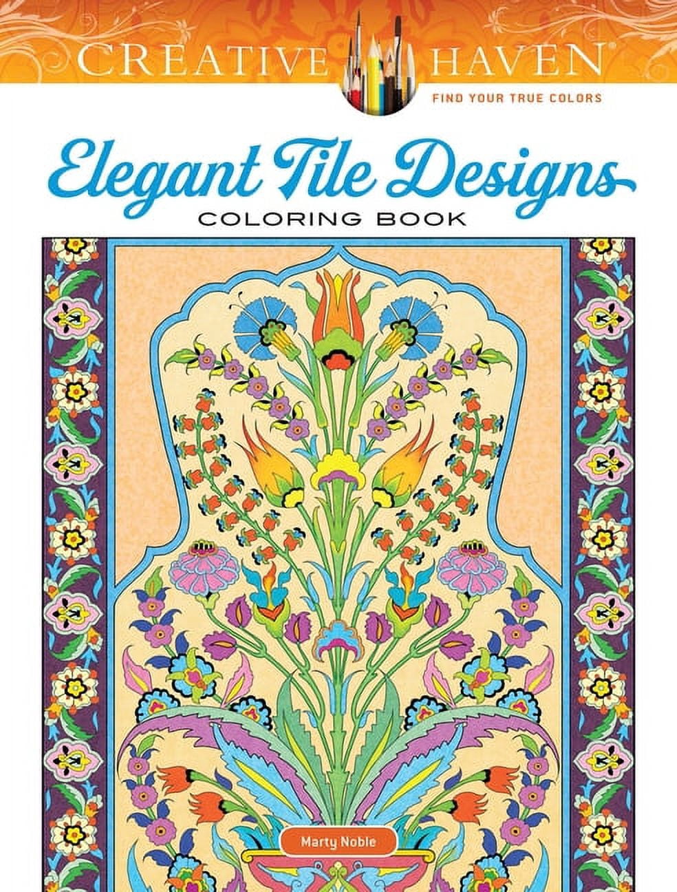 Adult Coloring Books: Art & Design Creative Haven Elegant Tile Designs ...