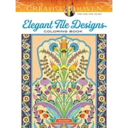 Adult Coloring Books Art & Design Creative Haven Elegant Tile Designs Coloring Book, Paperback