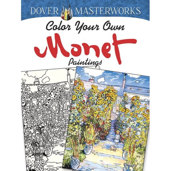Pre-Owned Adult Coloring Books: Art & Design Color Your Own Monet Paintings, (Paperback)
