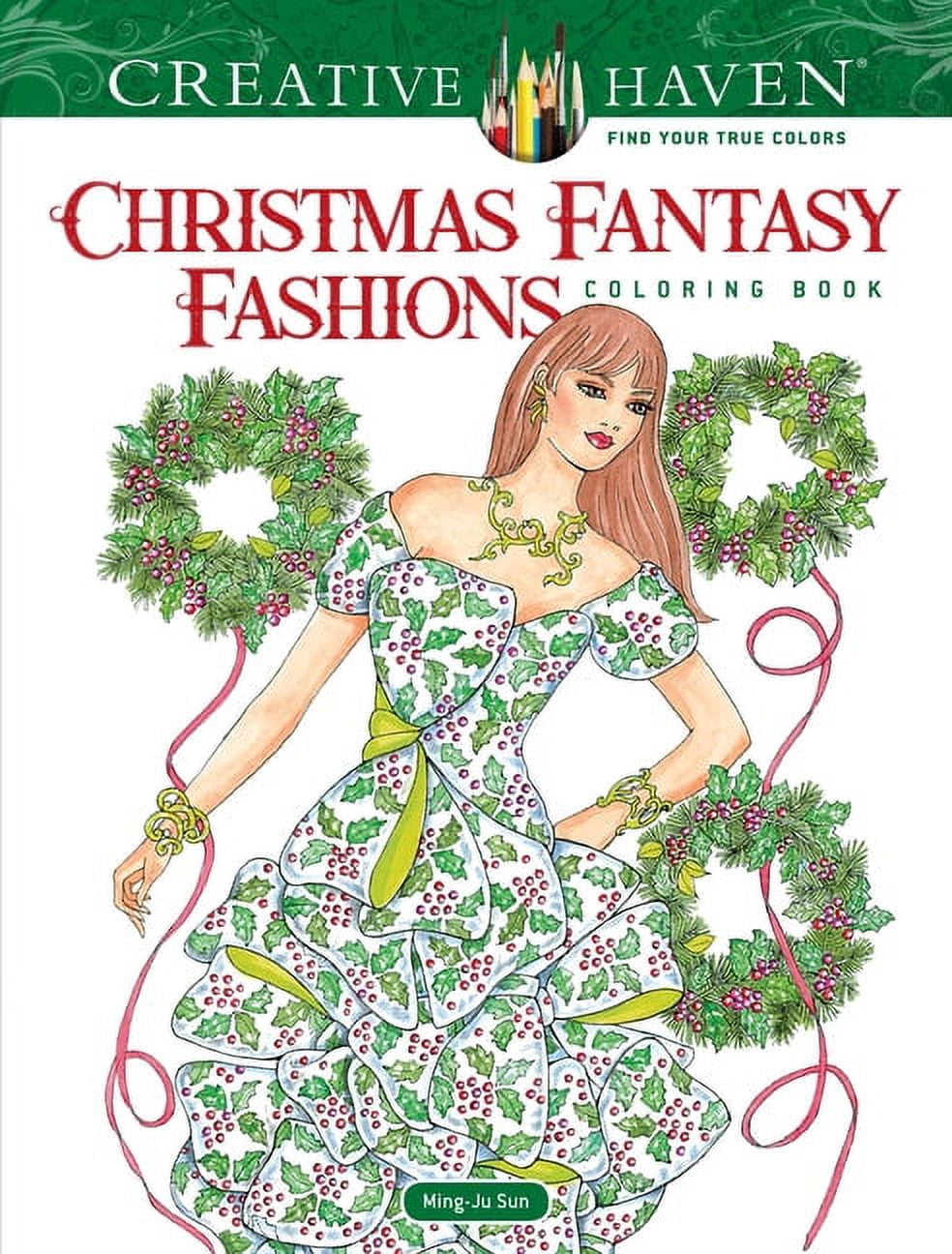 Adult Coloring Books: Christmas: Creative Haven Christmas Fantasy ...