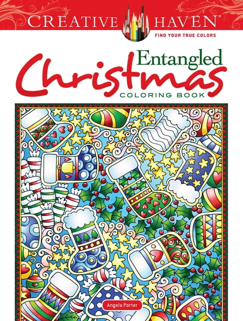 DR ANGELA PORTER Adult Coloring Books: Christmas Creative Haven Entangled Christmas Coloring Book, (Paperback)