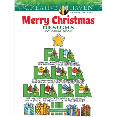 Adult Coloring Books: Christmas Creative Haven Merry Christmas Designs Coloring Book, (Paperback)