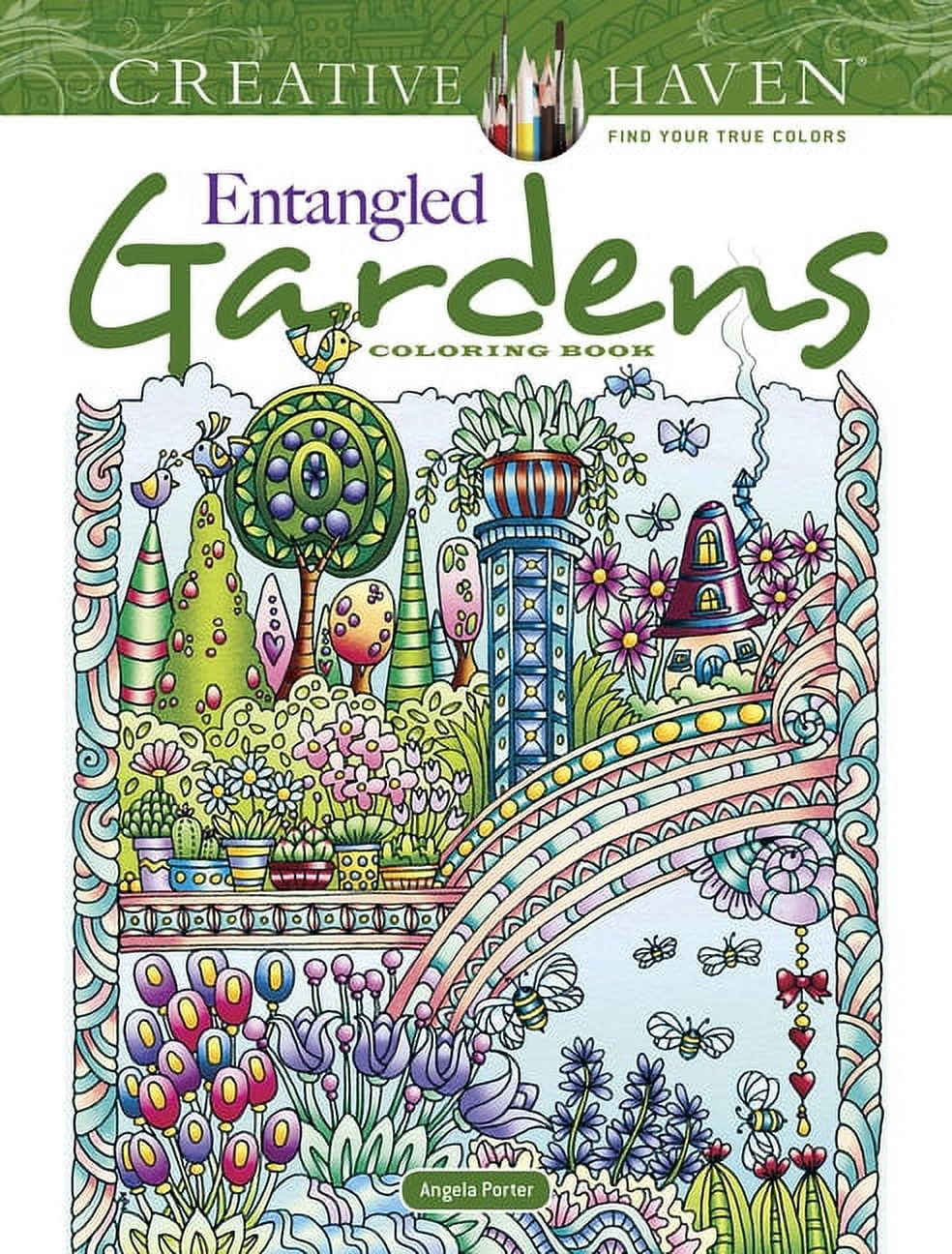 DR ANGELA PORTER Adult Coloring Books: Flowers & Plants Creative Haven Entangled Gardens Coloring Book, (Paperback)