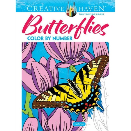 Adult Coloring Books: Insects Creative Haven Butterflies Color by Number Coloring Book, (Paperback)