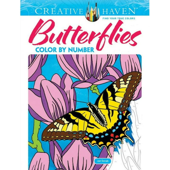 Adult Coloring Books: Insects Creative Haven Butterflies Color by Number Coloring Book, (Paperback)