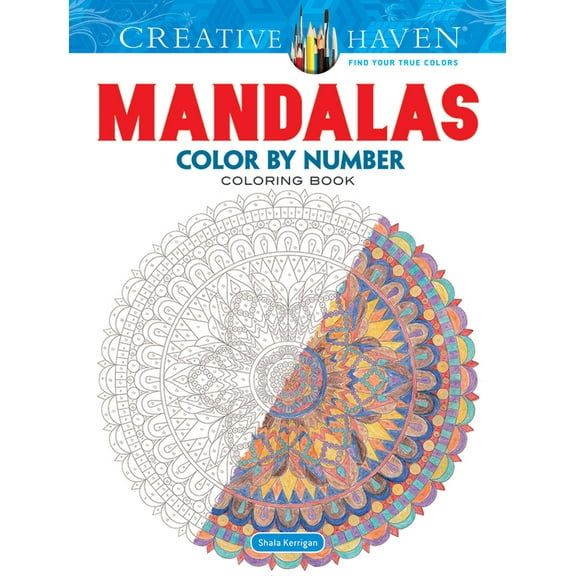 Pre-Owned Creative Haven Mandalas Color by Number Coloring Book (Paperback) 048679797X 9780486797977