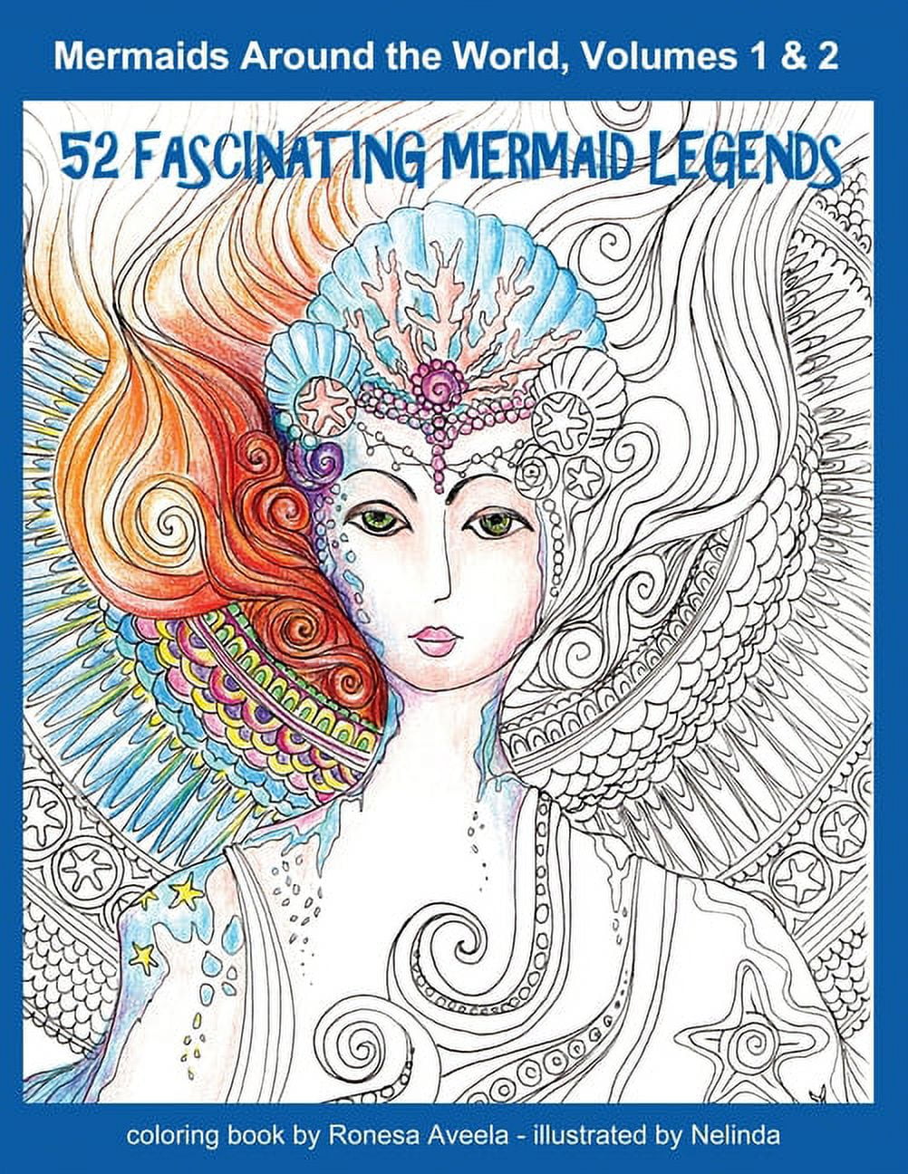 Adult Coloring Books Mermaids Around the World, Volumes 1 & 2 52