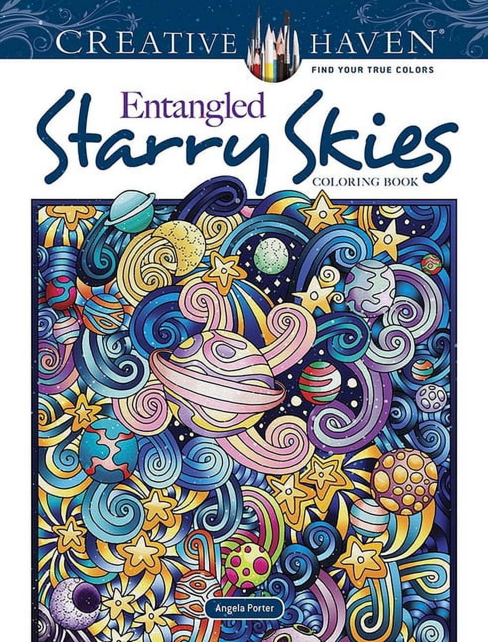 DR ANGELA PORTER Adult Coloring Books: Nature Creative Haven Entangled Starry Skies Coloring Book, (Paperback)
