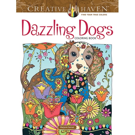 Adult Coloring Books: Pets Creative Haven Dazzling Dogs Coloring Book, (Paperback)