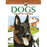 DOVER FARMS Adult Coloring Books: Pets: Creative Haven Dogs Color by Number Coloring Book (Paperback)