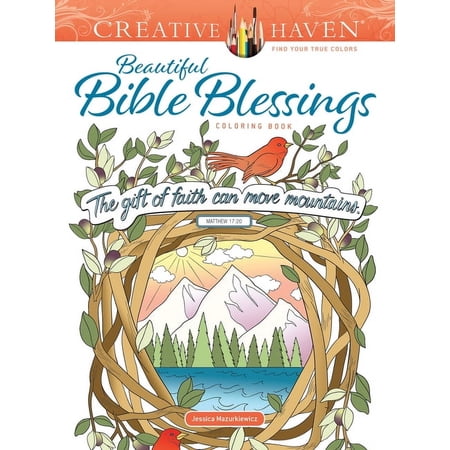 Adult Coloring Books: Religious Creative Haven Beautiful Bible Blessings Coloring Book, (Paperback)