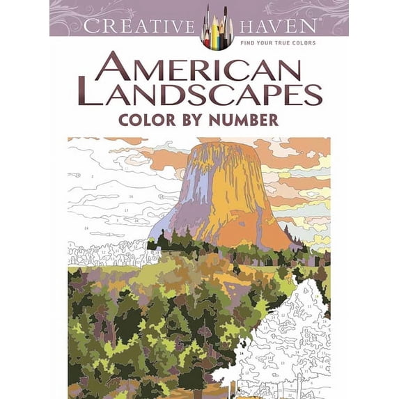 Adult Coloring Books: USA Creative Haven American Landscapes Color by Number Coloring Book, (Paperback)