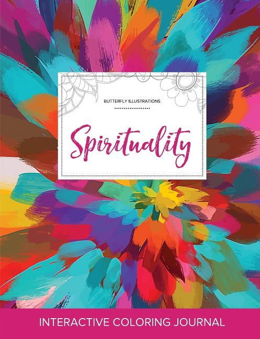 Adult Coloring Journal: Spirituality (Butterfly Illustrations, Color ...